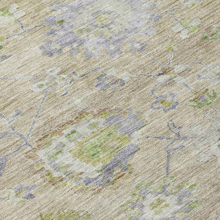 Piper Looms Chantille Global ACN1107 Beige Machine Washable Area Rug Swatch Image