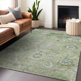 Piper Looms Chantille Global ACN1107 Mint Machine Washable Area Rug Lifestyle Image Feature