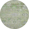 Piper Looms Chantille Global ACN1107 Mint Machine Washable Area Rug Round Main Image