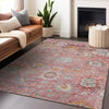 Piper Looms Chantille Global ACN1107 Pink Machine Washable Area Rug Lifestyle Image Feature