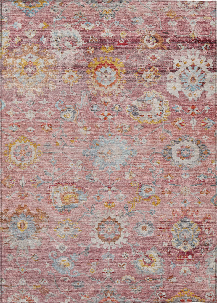 Piper Looms Chantille Global ACN1107 Pink Machine Washable Area Rug main image