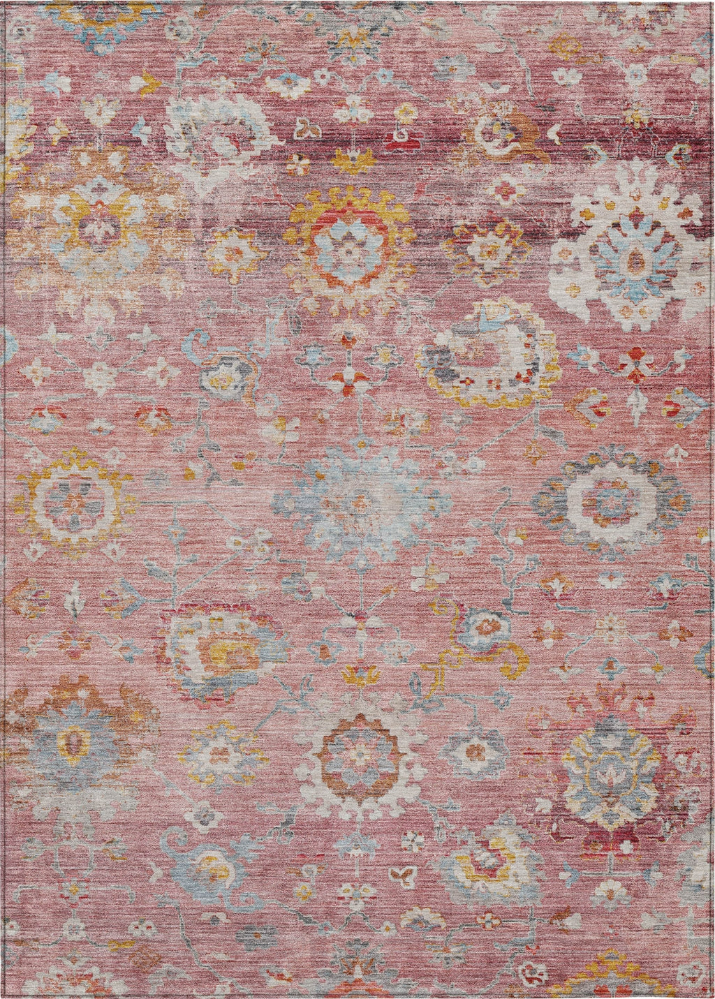 Piper Looms Chantille Global ACN1107 Pink Machine Washable Area Rug ...