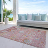 Piper Looms Chantille Global ACN1107 Pink Machine Washable Area Rug Outdoor Lifestyle Image Feature