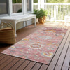 Piper Looms Chantille Global ACN1107 Pink Machine Washable Area Rug Runner Outdoor Lifestyle Image Feature