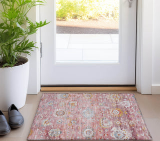 Piper Looms Chantille Global ACN1107 Pink Machine Washable Area Rug Scatter Lifestyle Image Feature