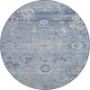 Piper Looms Chantille Global ACN1107 Sky Machine Washable Area Rug Round Main Image