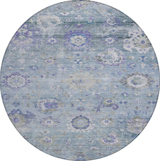 Piper Looms Chantille Global ACN1107 Sky Machine Washable Area Rug Round Main Image
