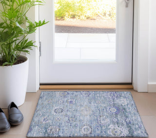 Piper Looms Chantille Global ACN1107 Sky Machine Washable Area Rug Scatter Lifestyle Image Feature