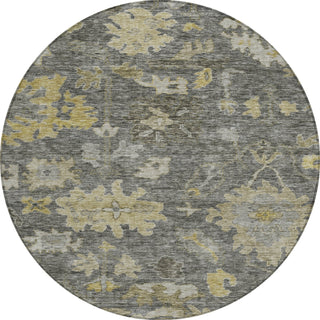 Piper Looms Chantille Global ACN1108 Gray Machine Washable Area Rug Round Main Image