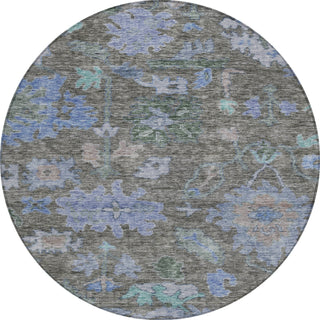 Piper Looms Chantille Global ACN1108 Taupe Machine Washable Area Rug Round Main Image