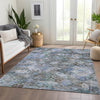 Piper Looms Chantille Global ACN1109 Blue Machine Washable Area Rug Lifestyle Image Feature