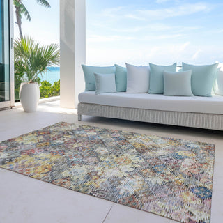 Piper Looms Chantille Global ACN1109 Gold Machine Washable Area Rug Outdoor Lifestyle Image Feature