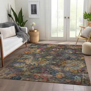 Piper Looms Chantille Global ACN1109 Gray Machine Washable Area Rug Lifestyle Image Feature