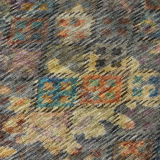 Piper Looms Chantille Global ACN1109 Gray Machine Washable Area Rug Swatch Image