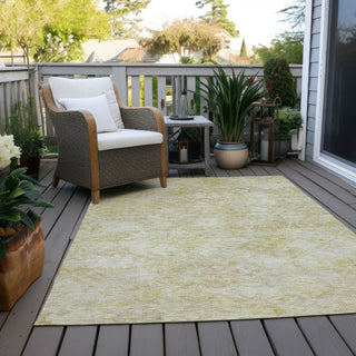 Piper Looms Chantille Global ACN1109 Wheat Machine Washable Area Rug Outdoor Lifestyle Image Feature