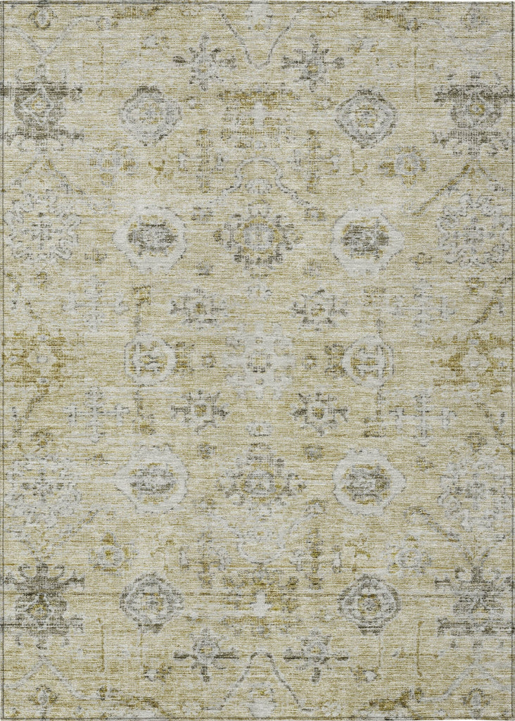 Piper Looms Chantille Damask ACN1110 Beige Machine Washable Area Rug main image