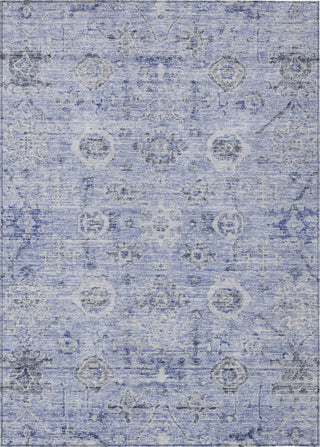 Piper Looms Chantille Damask ACN1110 Blue Machine Washable Area Rug main image