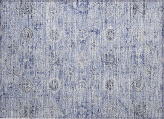 Piper Looms Chantille Damask ACN1110 Blue Machine Washable Area Rug Scatter Main Image