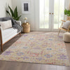 Piper Looms Chantille Damask ACN1110 Orange Machine Washable Area Rug Lifestyle Image Feature