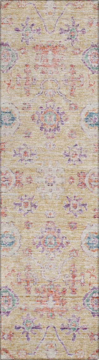 Piper Looms Chantille Damask ACN1110 Orange Machine Washable Area Rug Runner Main Image