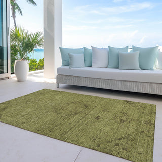 Piper Looms Chantille Global ACN1111 Olive Machine Washable Area Rug Outdoor Lifestyle Image Feature