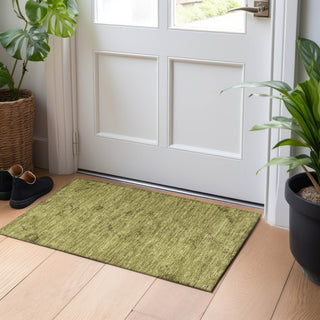 Piper Looms Chantille Global ACN1111 Olive Machine Washable Area Rug Scatter Lifestyle Image Feature