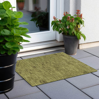 Piper Looms Chantille Global ACN1111 Olive Machine Washable Area Rug Scatter Outdoor Lifestyle Image Feature