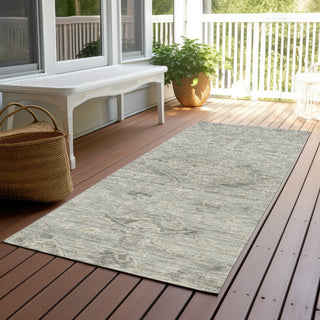 Piper Looms Chantille Global ACN1111 Pewter Machine Washable Area Rug Runner Outdoor Lifestyle Image Feature