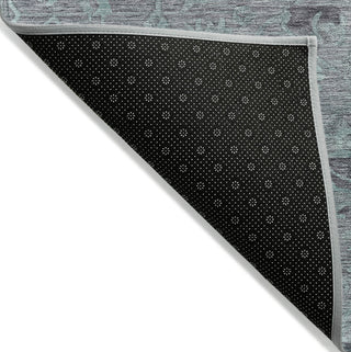Piper Looms Chantille Global ACN1111 Teal Machine Washable Area Rug Backing Image