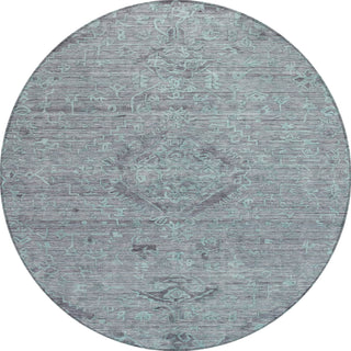 Piper Looms Chantille Global ACN1111 Teal Machine Washable Area Rug Round Main Image