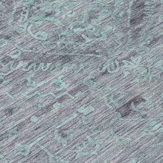 Piper Looms Chantille Global ACN1111 Teal Machine Washable Area Rug Swatch Image