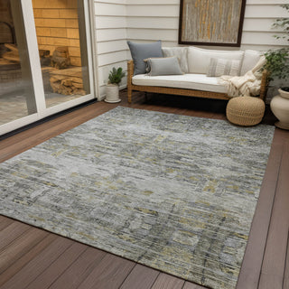 Piper Looms Chantille Modern ACN1112 Gray Machine Washable Area Rug Outdoor Lifestyle Image Feature