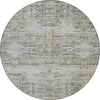 Piper Looms Chantille Modern ACN1112 Gray Machine Washable Area Rug Round Main Image