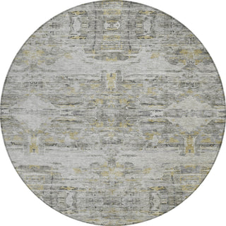Piper Looms Chantille Modern ACN1112 Gray Machine Washable Area Rug Round Main Image