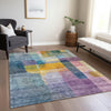 Piper Looms Chantille Modern ACN1113 Blue Machine Washable Area Rug Lifestyle Image Feature