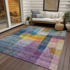 Piper Looms Chantille Modern ACN1113 Blue Machine Washable Area Rug Outdoor Lifestyle Image Feature