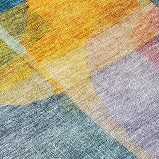 Piper Looms Chantille Modern ACN1113 Blue Machine Washable Area Rug Swatch Image