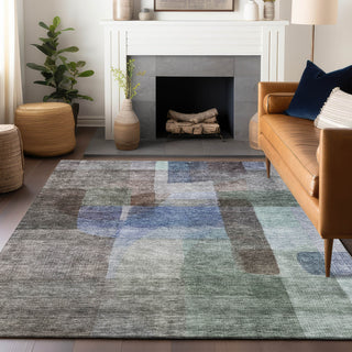 Piper Looms Chantille Modern ACN1113 Brown Machine Washable Area Rug Lifestyle Image Feature