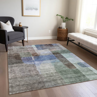 Piper Looms Chantille Modern ACN1113 Brown Machine Washable Area Rug Lifestyle Image Feature
