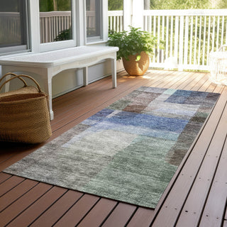 Piper Looms Chantille Modern ACN1113 Brown Machine Washable Area Rug Runner Outdoor Lifestyle Image Feature