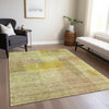 Piper Looms Chantille Modern ACN1113 Gold Machine Washable Area Rug Lifestyle Image Feature