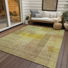 Piper Looms Chantille Modern ACN1113 Gold Machine Washable Area Rug Outdoor Lifestyle Image Feature