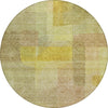 Piper Looms Chantille Modern ACN1113 Gold Machine Washable Area Rug Round Main Image