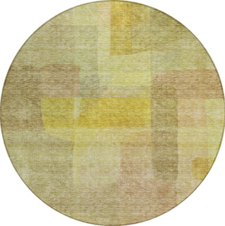 Piper Looms Chantille Modern ACN1113 Gold Machine Washable Area Rug Round Main Image