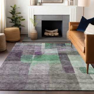 Piper Looms Chantille Modern ACN1113 Purple Machine Washable Area Rug Lifestyle Image Feature
