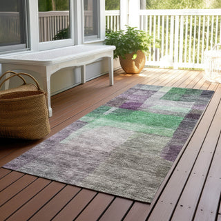 Piper Looms Chantille Modern ACN1113 Purple Machine Washable Area Rug Runner Outdoor Lifestyle Image Feature