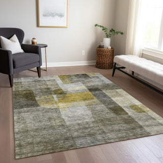 Piper Looms Chantille Modern ACN1113 Taupe Machine Washable Area Rug Lifestyle Image Feature