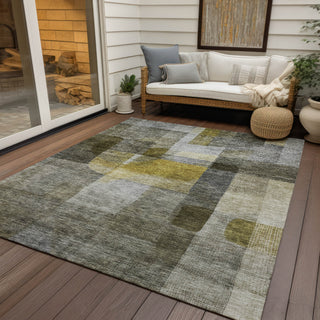 Piper Looms Chantille Modern ACN1113 Taupe Machine Washable Area Rug Outdoor Lifestyle Image Feature