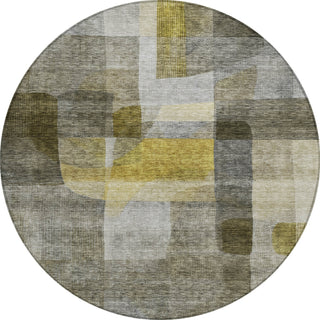 Piper Looms Chantille Modern ACN1113 Taupe Machine Washable Area Rug Round Main Image