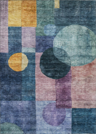 Piper Looms Chantille Geometric ACN1114 Blue Machine Washable Area Rug main image